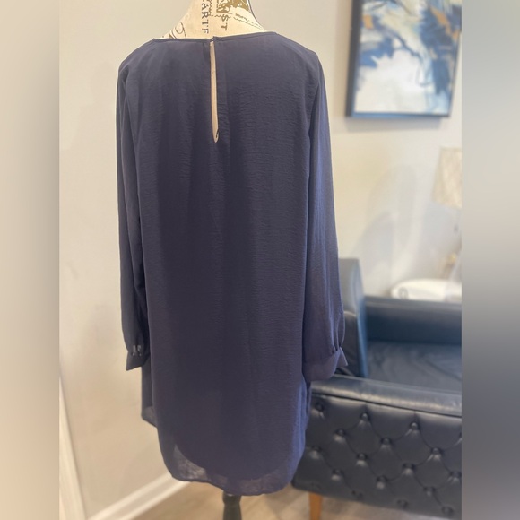 Navy Blue Relaxed Fit Shift Dress - Size 14 (K1) NWT - Picture 3 of 3